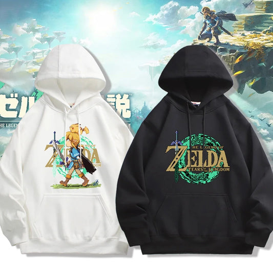 (Uniqlo) Legend of Zelda Kingdom of Tears Game HoodieTop Long Sleeve Hoodie Men Cotton Hoodie Top Summer Women Men Hoodie